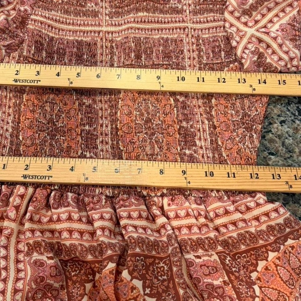 Böhme multicoloured midi dress with medallion design Size S boho - Picture 6 of 7